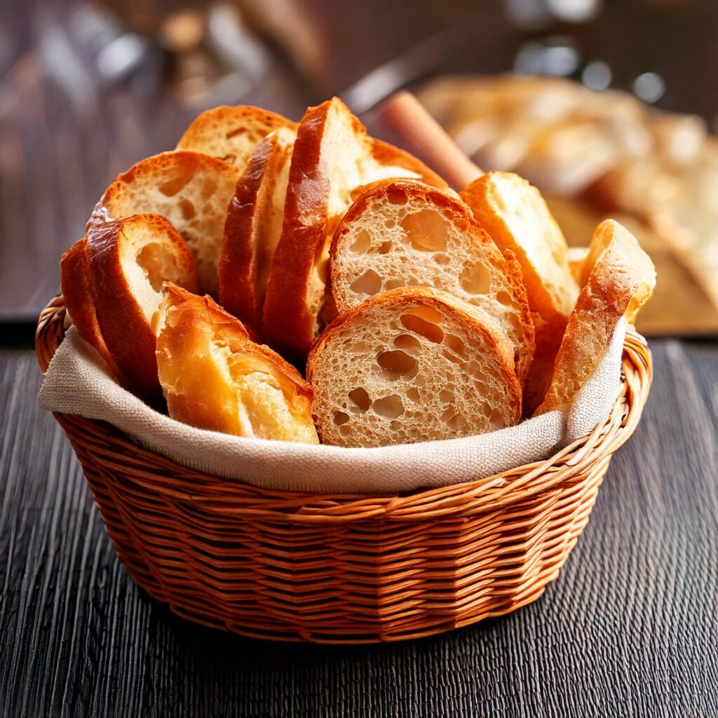 Freshly baked Parisian bread, perfectly crispy and ready to enjoy. A classic comfort in every slice, straight from the oven!